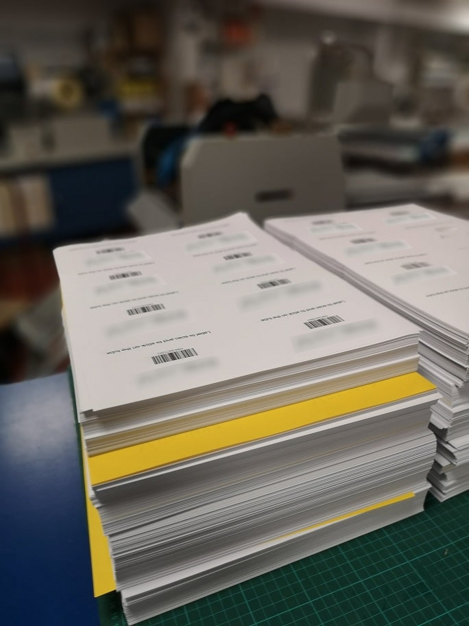 Des planches d’étiquettes pour les tests PCR
